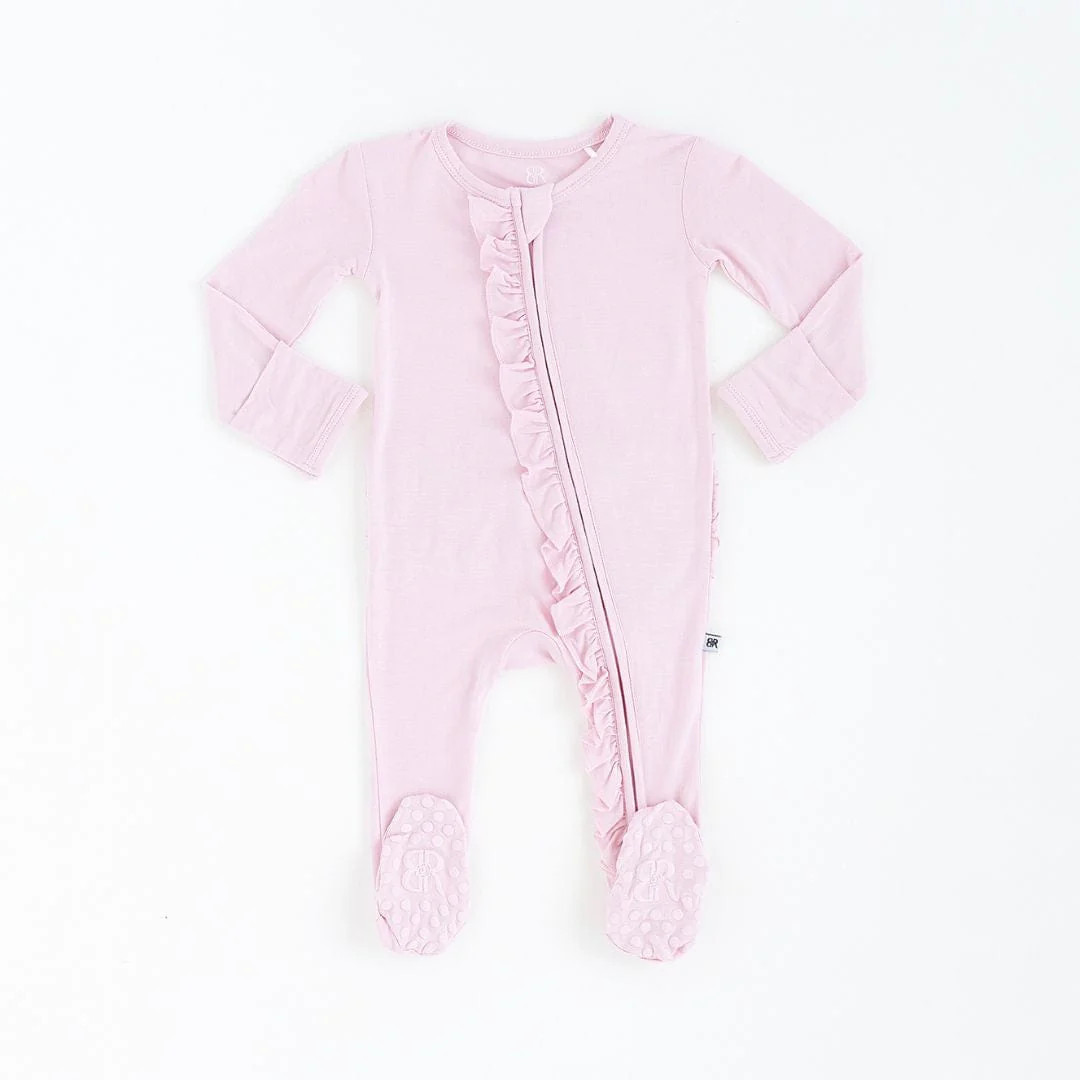 Solid Bamboo Solid Footies - Ballet / 12 - 18 Months | Bums & Roses