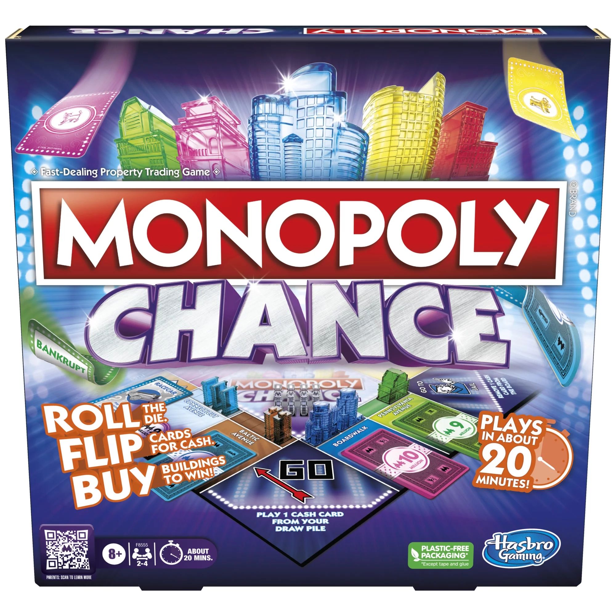 Monopoly Chance Game, Fast-Paced Monopoly Board Game, 20 Min. Average, Family Games, Ages 8+ - Wa... | Walmart (US)