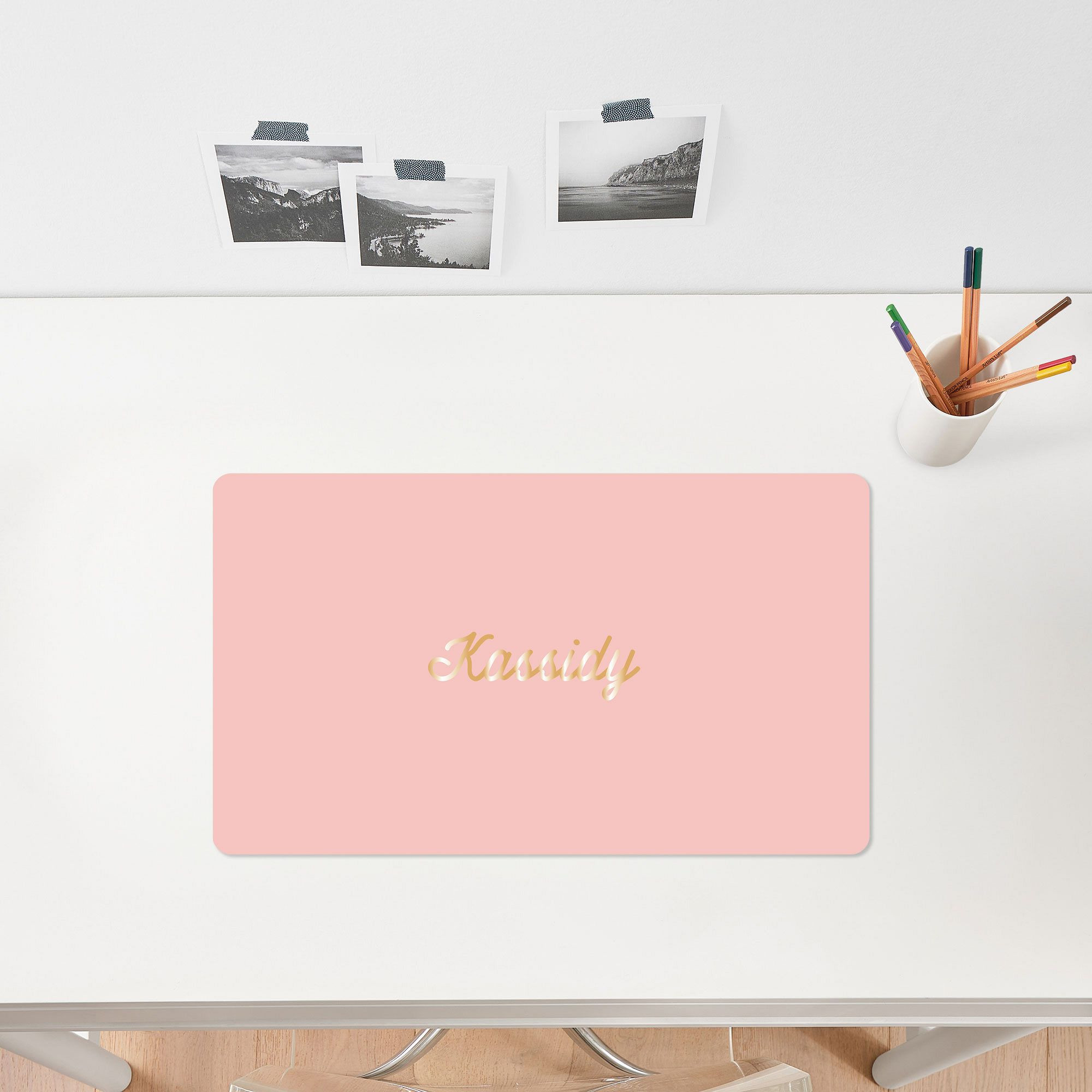 Personalized Desk Mat (24"x14") - Pink | Pottery Barn Teen