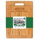 Bamboo Cutting Boards for Kitchen [Set of 3] Wood Cutting Board for Chopping Meat, Vegetables, Fruit | Amazon (US)