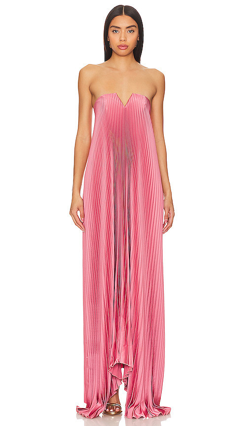L'IDEE Black Tie Gown in Pink. Size 12/L. Also in 10/M, 14/XL, 6/XS, 8/S. | Revolve Clothing (Global)