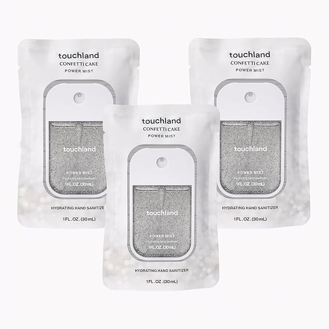 Touchland Hydrating Hand Sanitizer Spray – Confetti Cake Trio Set, Dye Free – 3 x 1 FL OZ Tra... | Amazon (US)