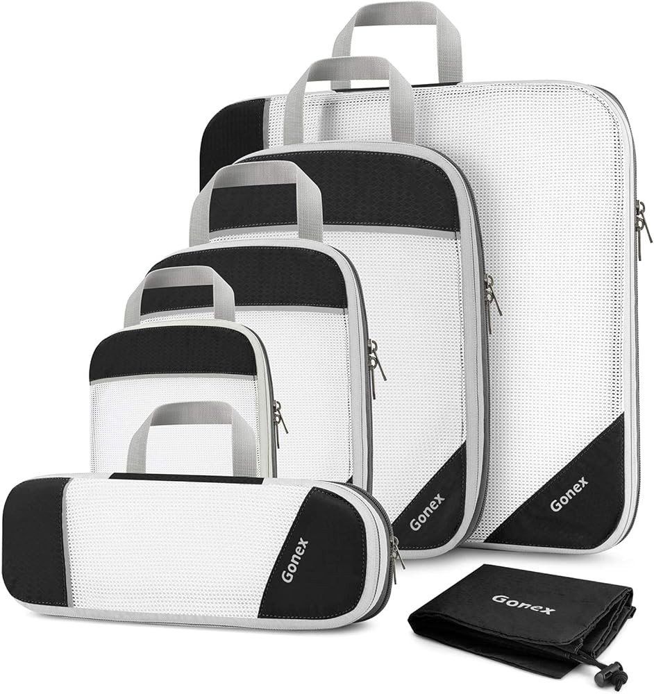 Compression Packing Cubes, Gonex Extensible Storage Mesh Bags Organizers | Amazon (US)