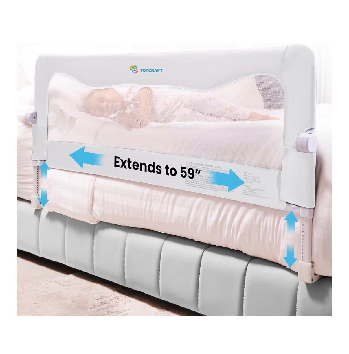 TotCraft FlexGuard Adjustable Length & Height Bed Rail for Toddlers – Fits Twin, Full, Queen & King Beds – 35.5″ or 59″ Two Fixed Lengths – 14 Height Levels –Bed Guard Rail for Toddlers (White)


#LTKSpringSale #LTKKids #LTKBaby