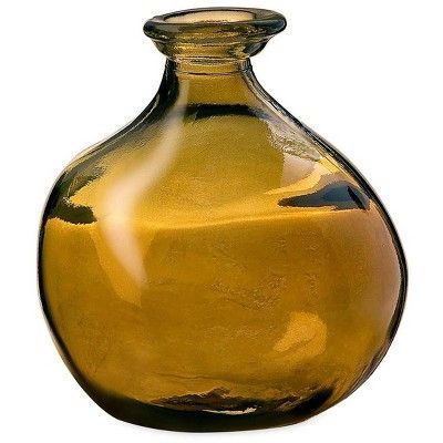 Bubble Recycled Glass Balloon 7" Vase, Mocha - Vivaterra | Target