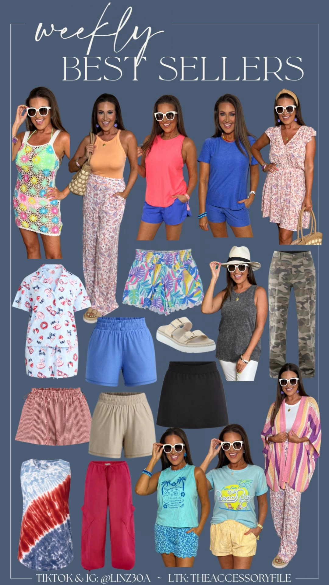 Weekly Best Sellers

Summer outfits, summer fashion, athleisure wear, active wear, athletic wear, girls’ shorts, 4th of July outfits, pajamas, sandals, beach coverup, crochet coverup, camo pants, kimono, butter core shorts, tank top, mini dress, wide leg pants, workwear, work attire 

#LTKFindsUnder50 #LTKSummerEdit #LTKStyleTip