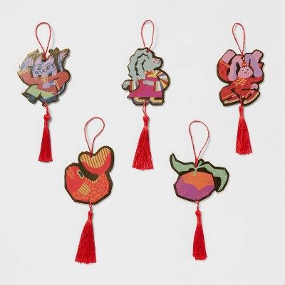Lunar New Year 5ct Plastic Ornament Pack | Target