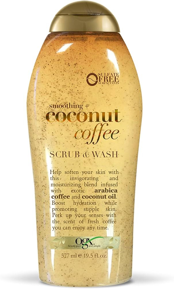 OGX Smoothing + Coconut Coffee Exfoliating Body Scrub with Arabica Coffee & Coconut Oil, Moisturi... | Amazon (US)