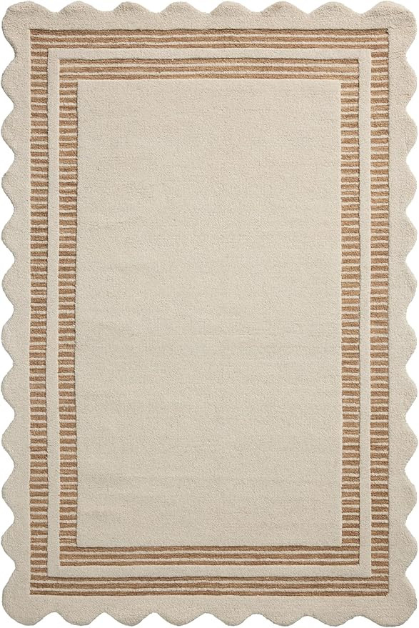 Loloi Chris Loves Julia Scottie Collection SCO-01 Ivory/Rust 9'-3" x 13', .87" Pile Height, Area ... | Amazon (US)