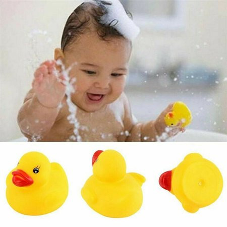 10 Pcs Yellow Rubber Ducks Bathtime Squeaky Bath Toy Water Play Kids Toddler 3-4cm | Walmart (US)