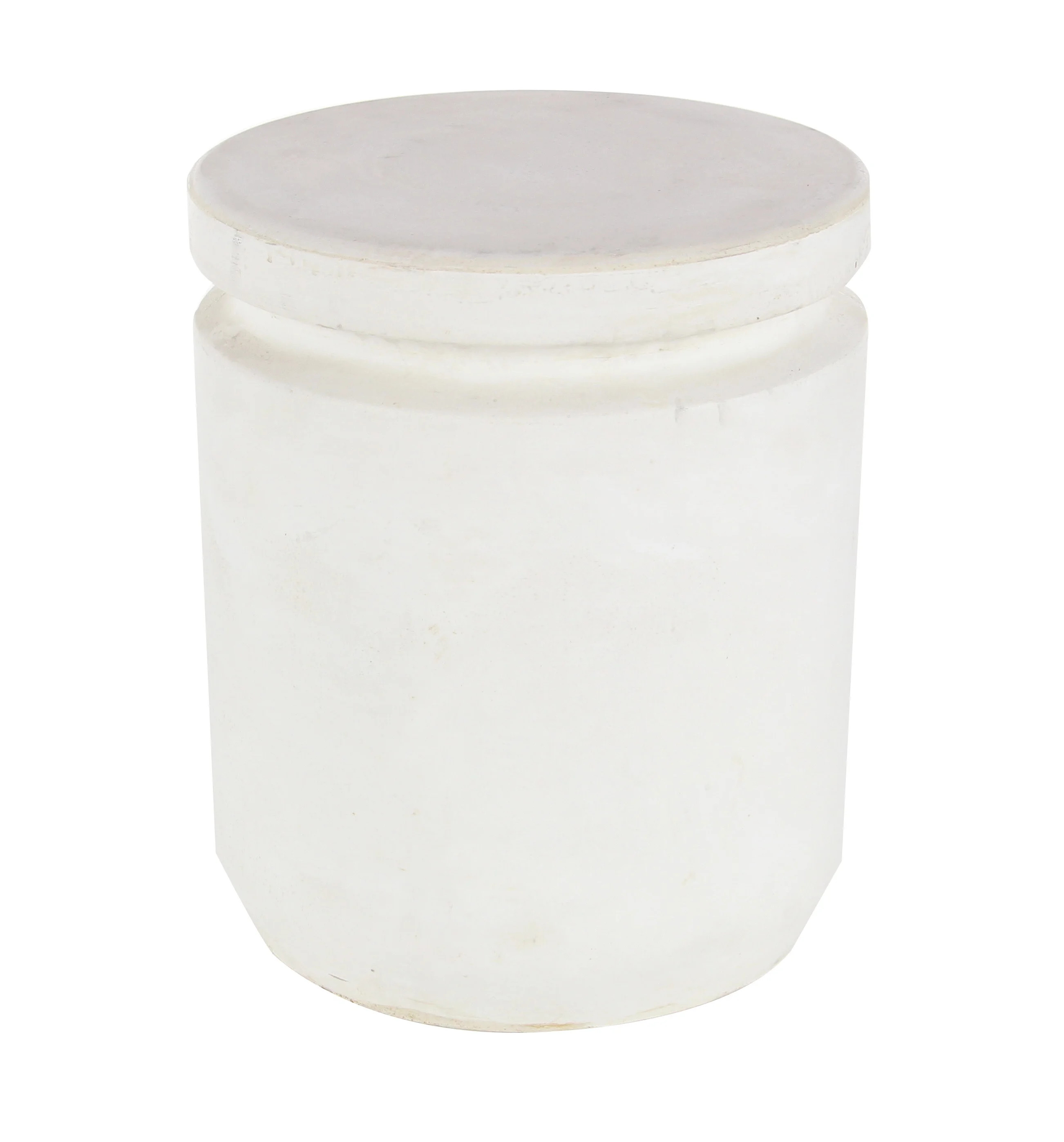 DecMode White Fiber Clay Industrial Stool 17" | Walmart (US)