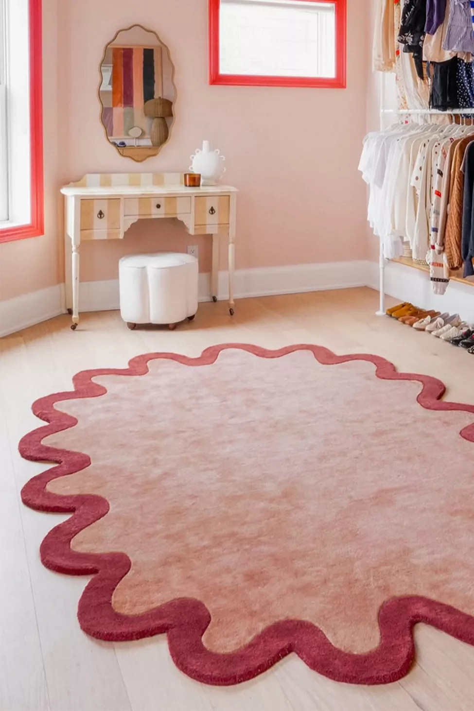 Jubi Halo Burst Hand Tufted Oval Wool Rug | Urban Outfitters (US and RoW)