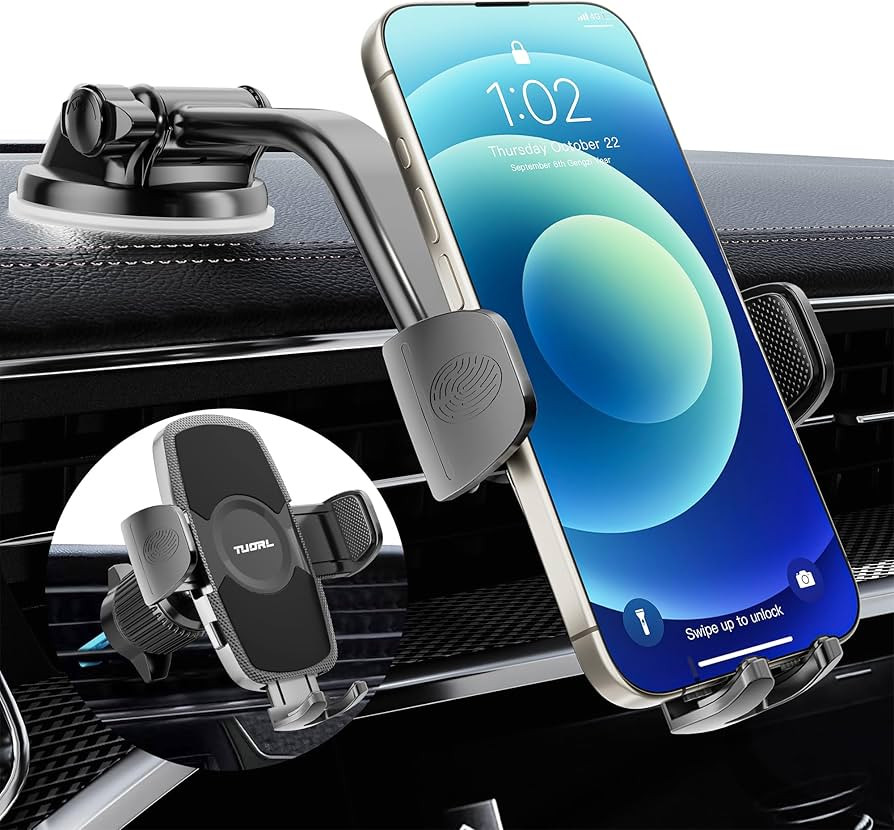 Car Phone Holder [Big Phone Friendly] Phone Holder for Car Universal for Air Vent Dashboard Winds... | Amazon (US)