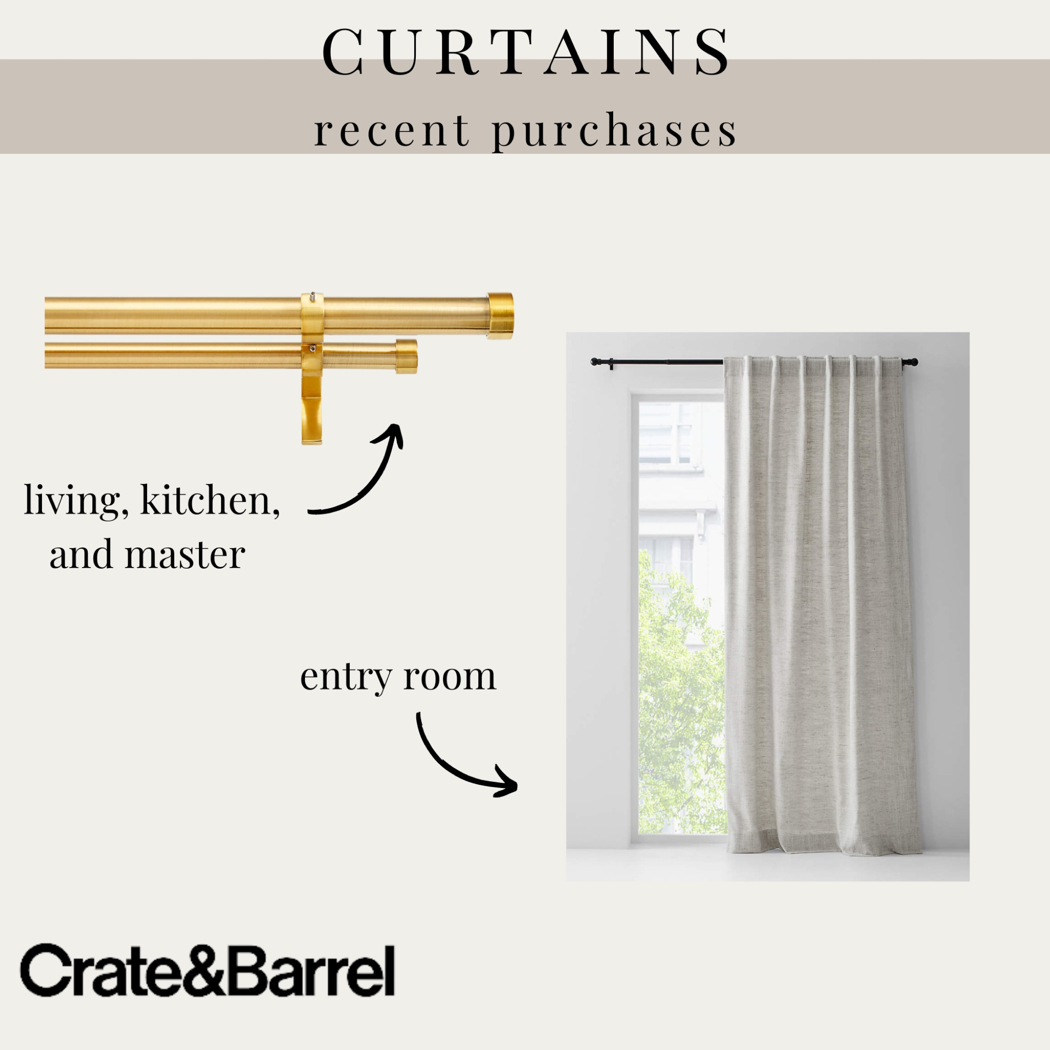 curtains in our home! #curtains #crateandbarrel

#LTKhome #LTKSeasonal