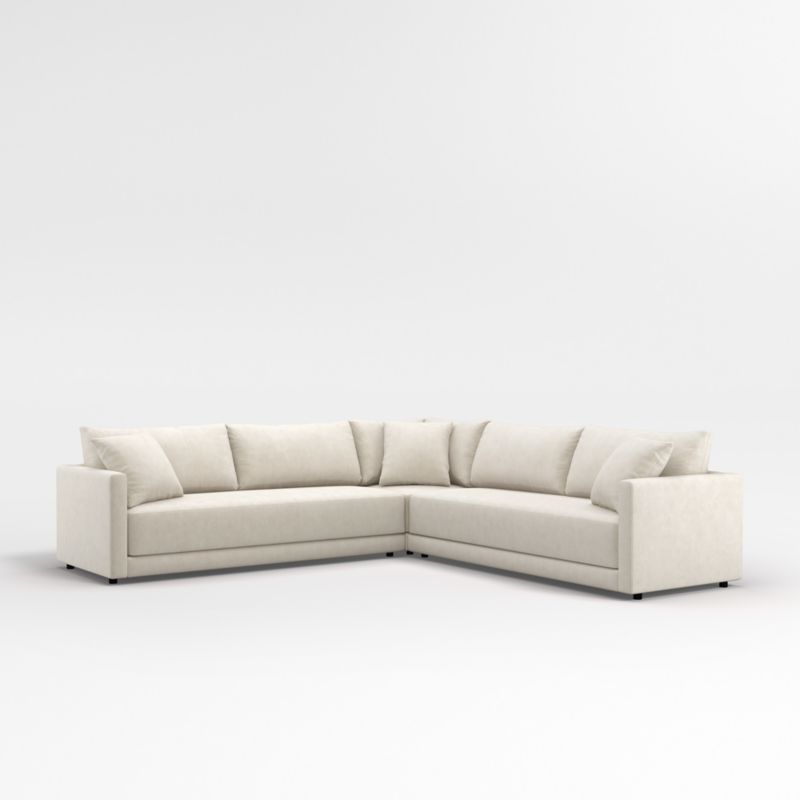 Gather 3-Piece L-Shaped Bench Sectional Sofa | Crate & Barrel | Crate & Barrel