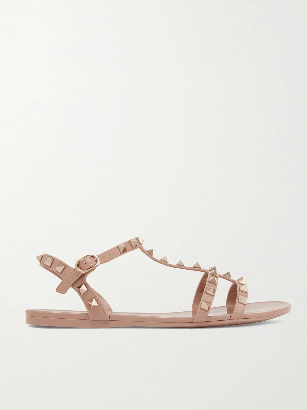 Valentino Garavani - Rockstud Rubber Sandals - Pink | NET-A-PORTER (US)