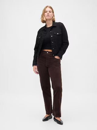 High Rise Corduroy '90s Straight Jeans | Gap (CA)