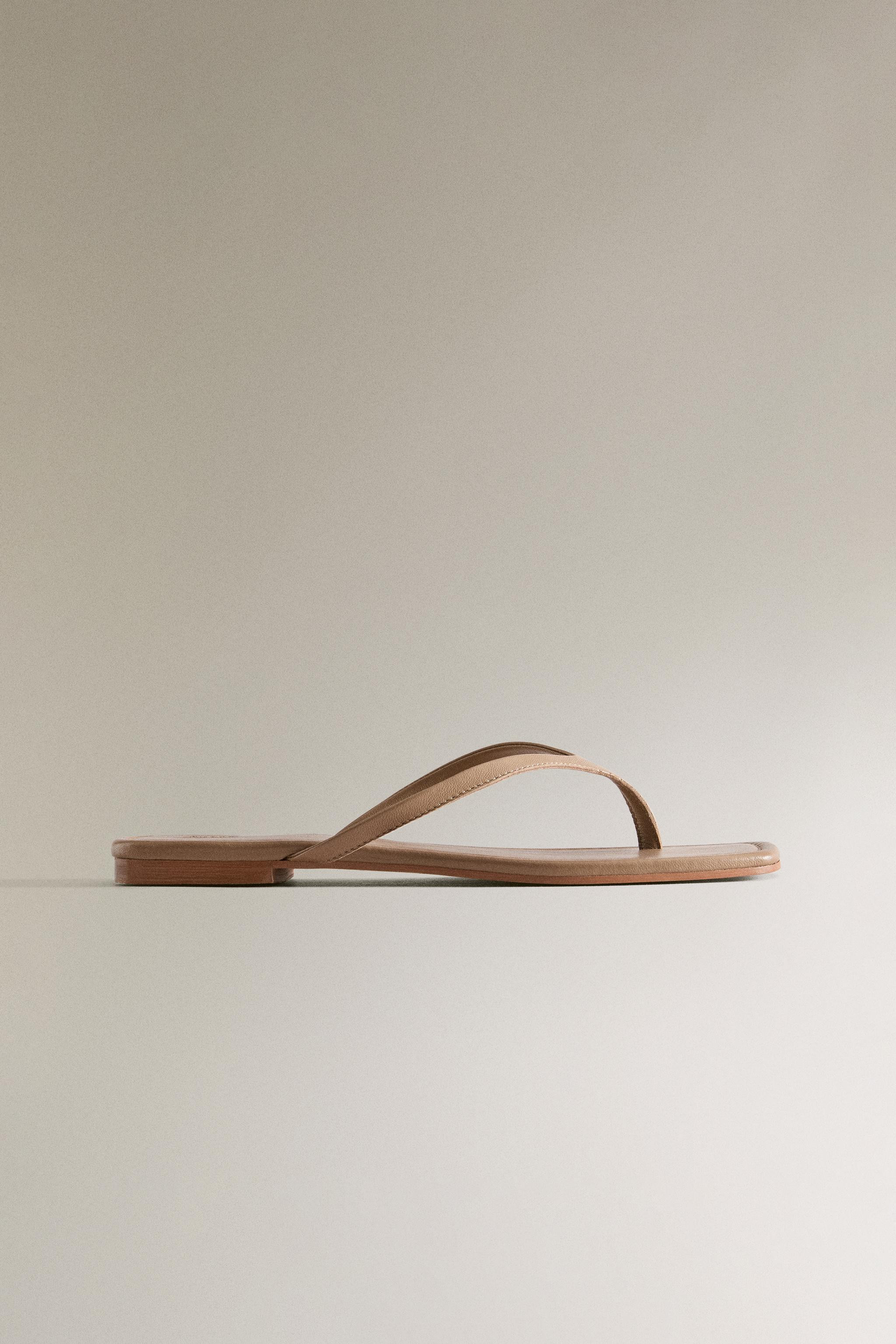 MINIMALIST LEATHER SANDALS | Zara UK