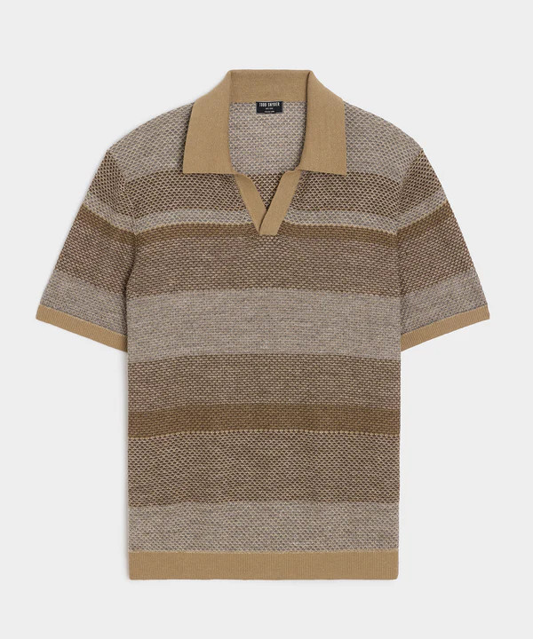 Linen-Cotton Montauk Sweater Polo | Todd Snyder