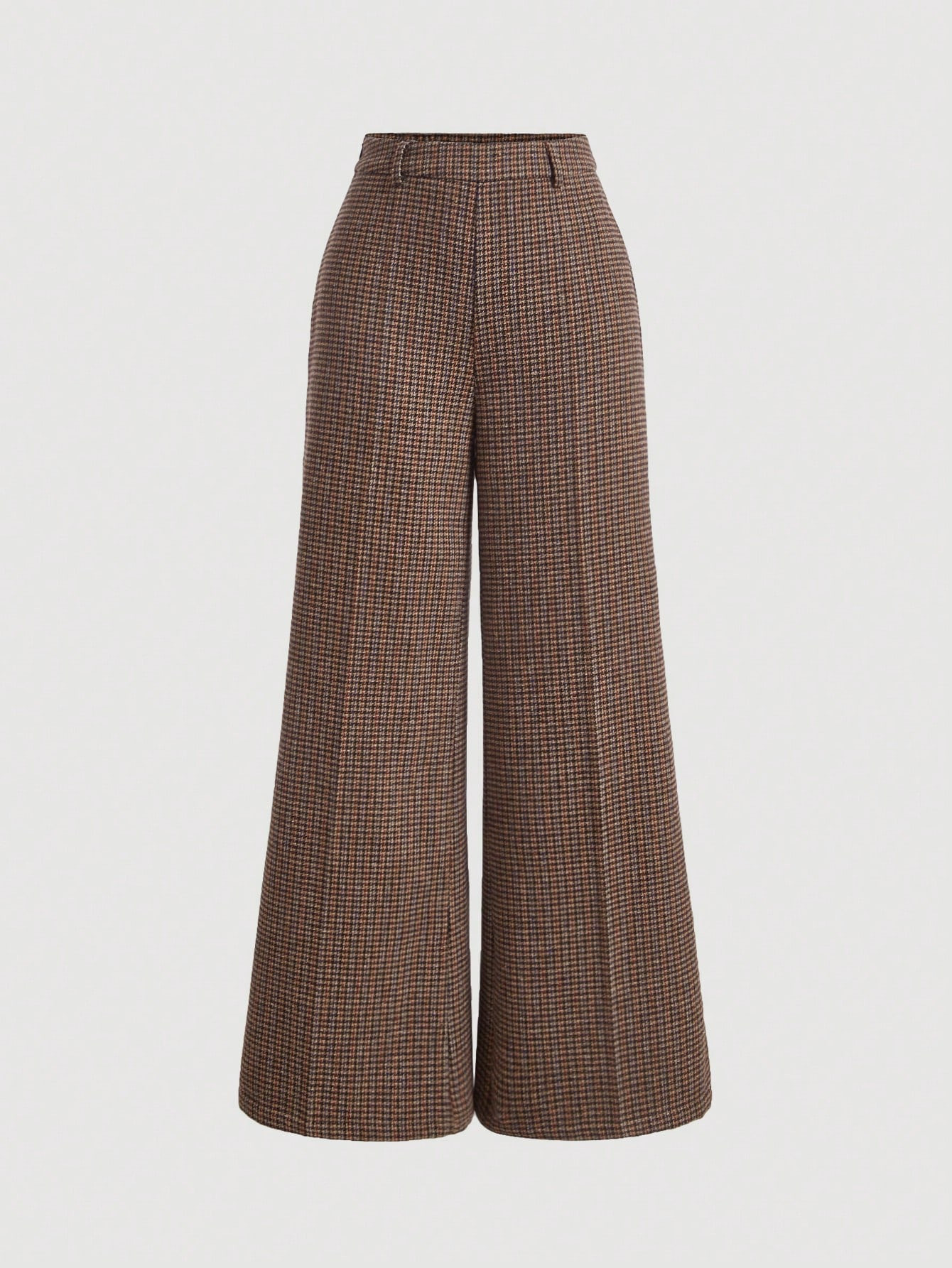 SHEIN MOD Plaid Print Wide Leg Pants | SHEIN