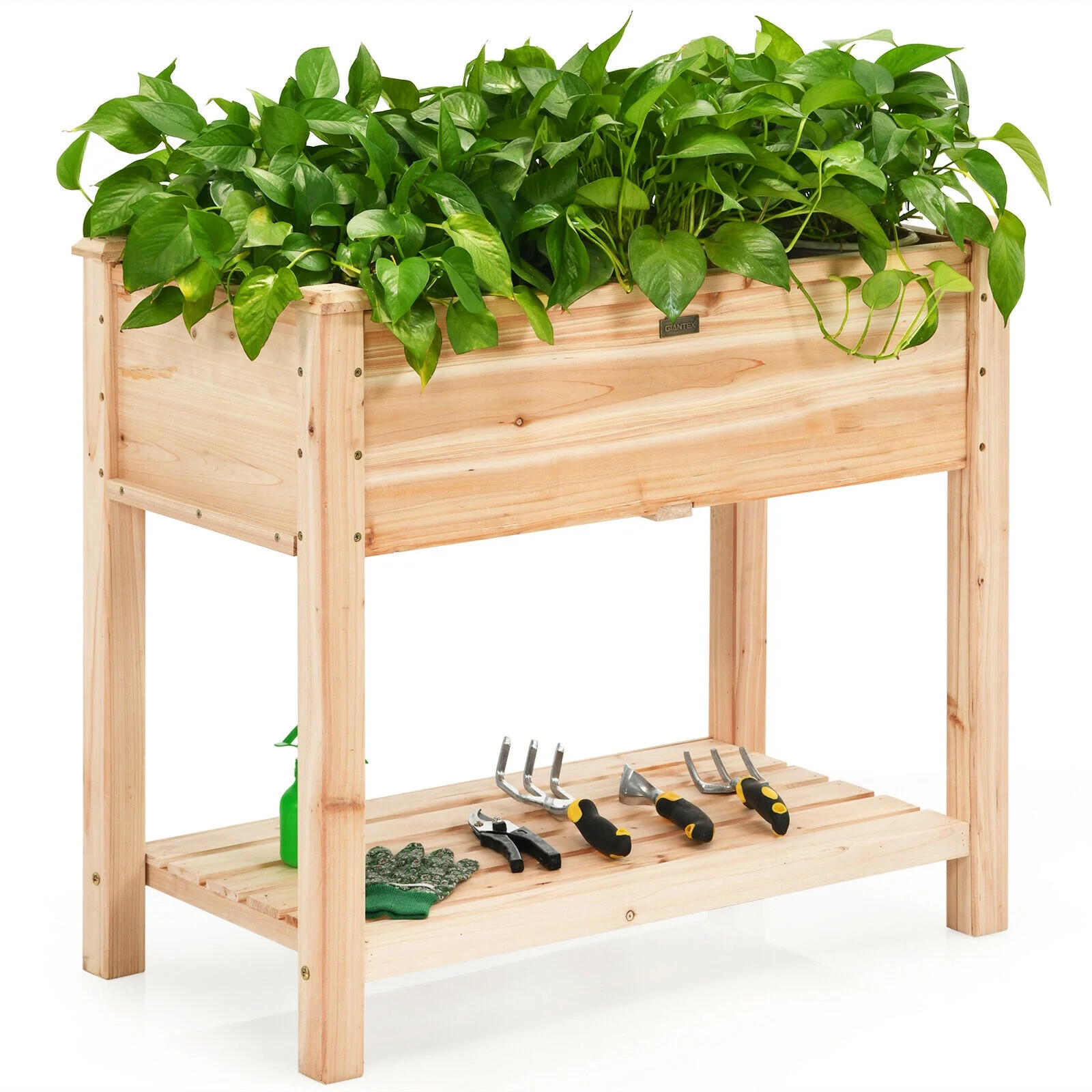 Patiojoy Raised Garden Bed Elevated Wood Planter Box Stand for Vegetable Flower | Walmart (US)
