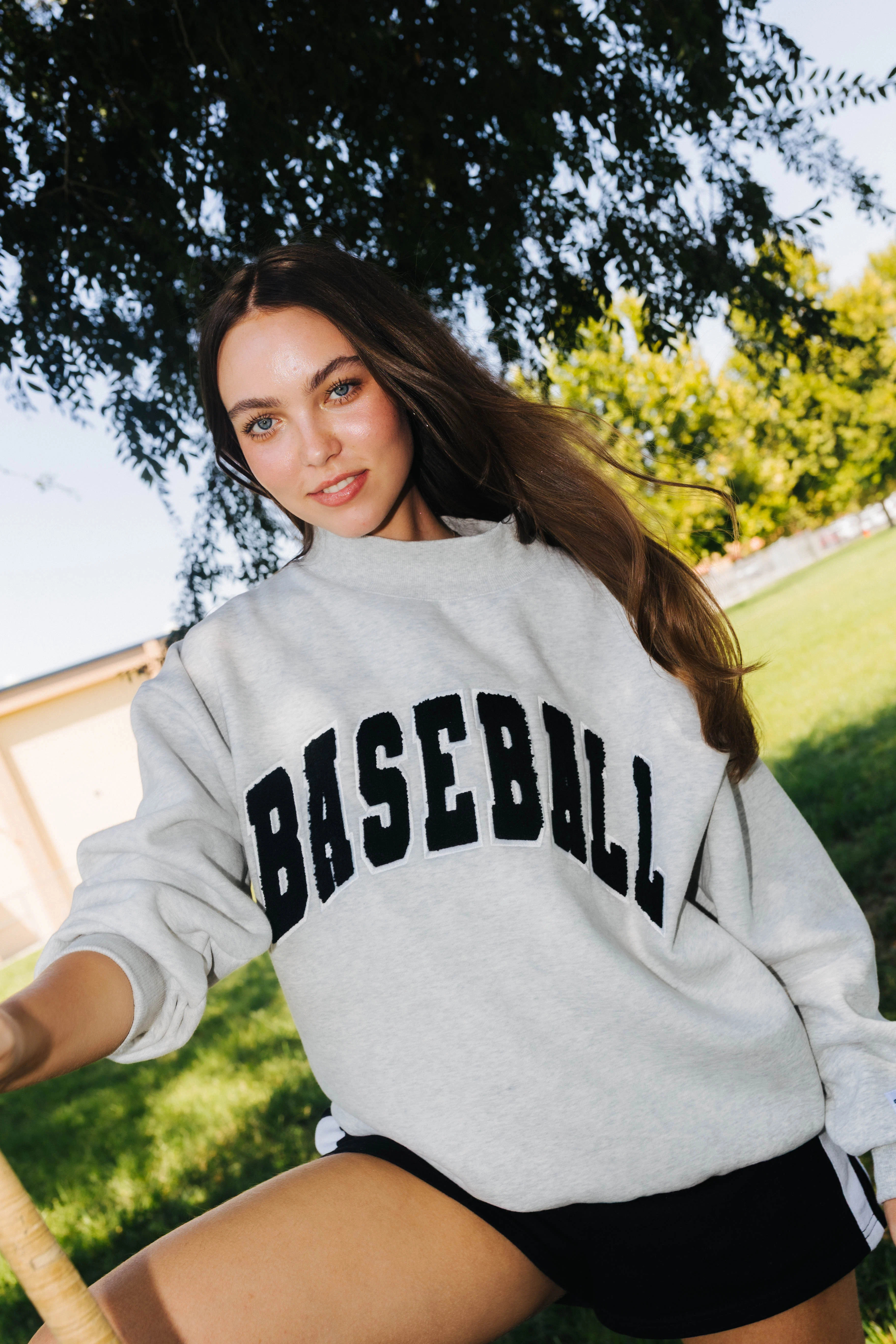 Baseball Mockneck Sweatshirt | Staykation