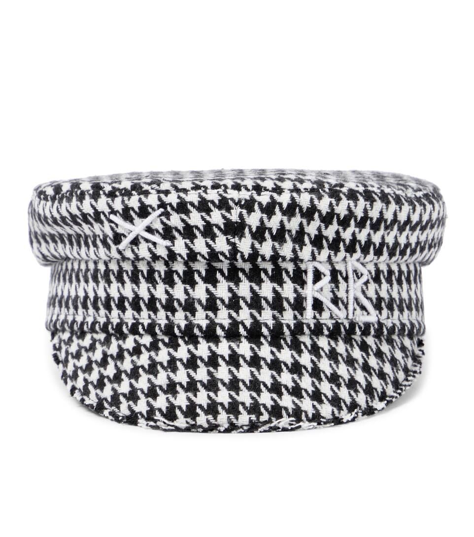 Houndstooth cotton-blend cap | Mytheresa (US/CA)