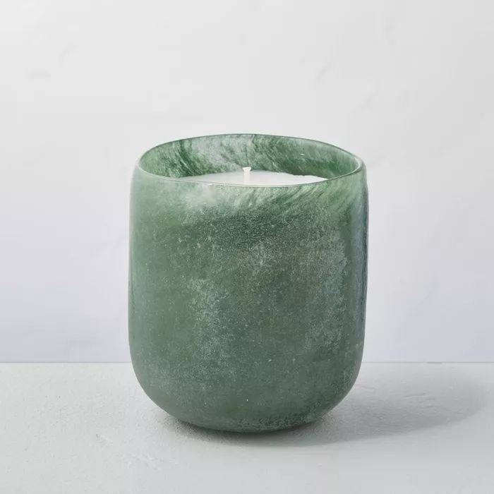 9oz Fireside Spruce Textured Glass Seasonal Candle Light Green - Hearth &#38; Hand&#8482; with Ma... | Target