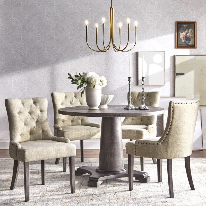 This pedestal dining set combines timeless craftsmanship with a sculptural silhouette, creating an inviting space perfect for intimate dinners, brunch gatherings, and elevated everyday living ✨ ON SALE and under $1,000.

Keywords:

* pedestal dining set
* 4 person dining set
* round dining table
* dining room furniture
* breakfast nook furniture
* modern dining set
* kitchen dining table
* luxury dining furniture
* designer inspired dining room
* organic modern decor
* warm neutral interiors
* curated home aesthetic
* elevated dining space
* boutique hotel interiors

#LTKSeasonal #LTKHome #LTKSaleAlert