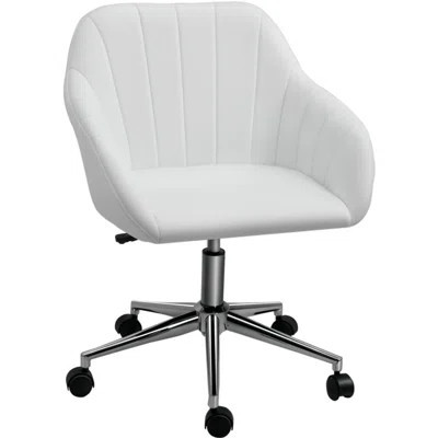 Modern Adjustable Swivel Office Chair with Faux Leather Upholstery and Ergonomic Mid-Back Support | Wayfair North America