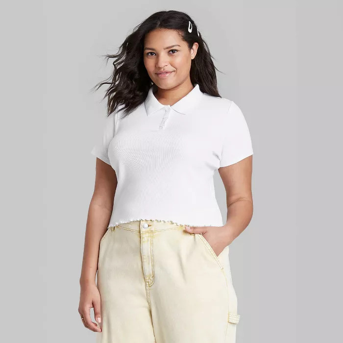 Women's Slim Fit Short Sleeve Polo Baby T-Shirt - Wild Fable™ | Target