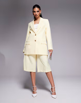 River Island structured oversized blazer co-ord in light yellow | ASOS (Global)