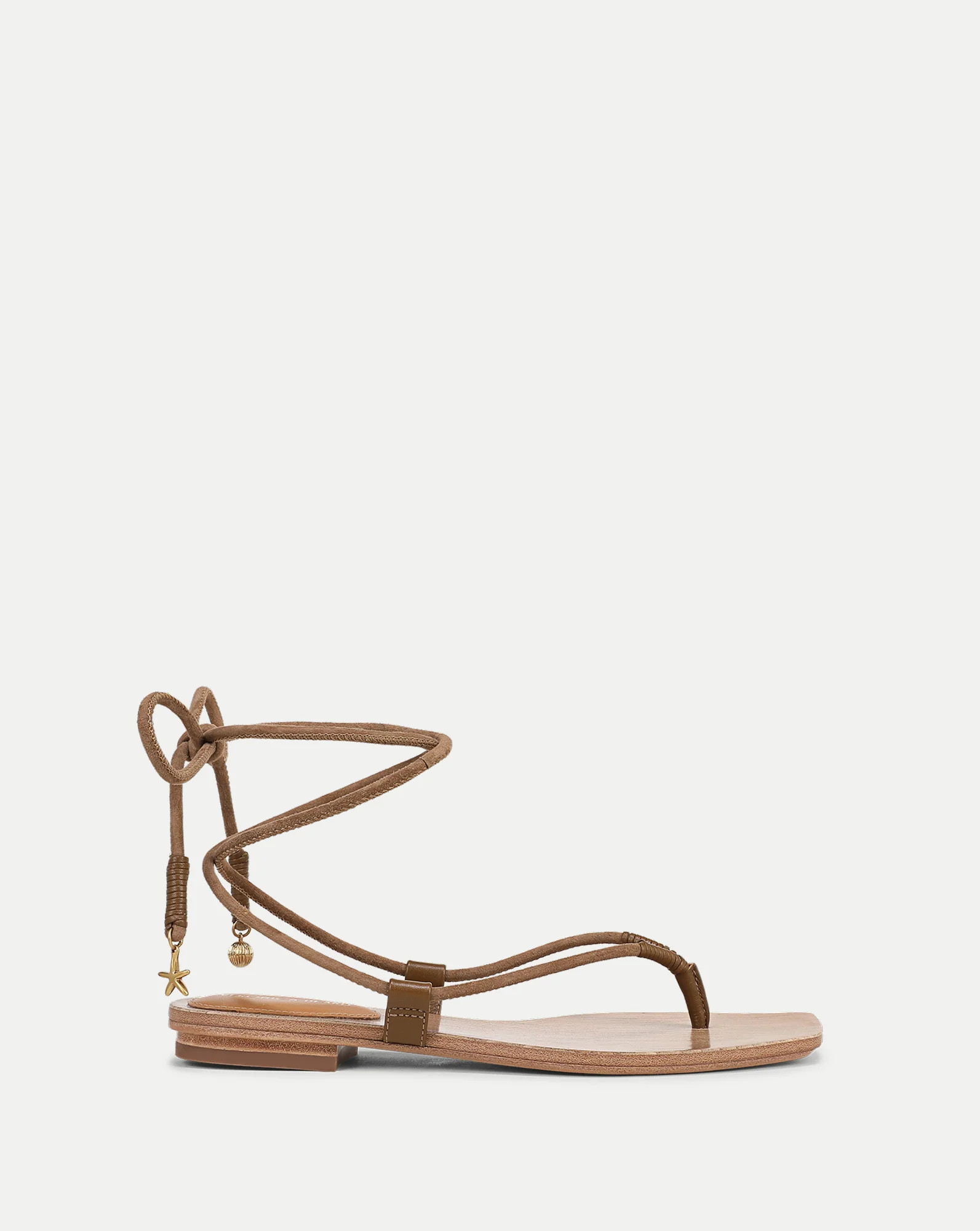 Rosetta Wrap Sandal in Brown Chestnut | Veronica Beard | Veronica Beard