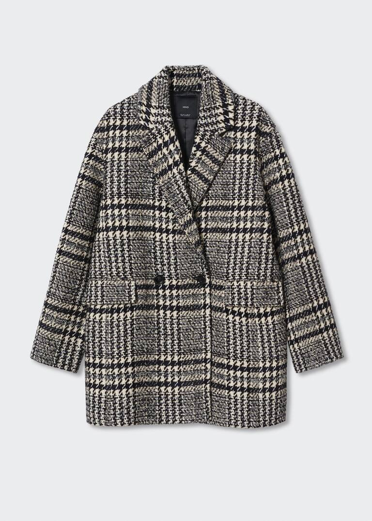 Checked tweed coat -  Women | Mango USA | MANGO (US)