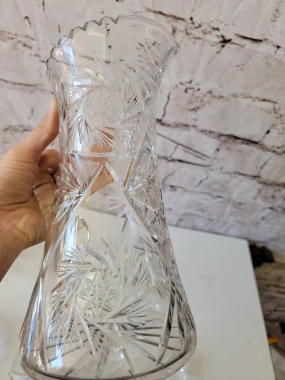 Vintage 19th Century American Brilliant Cut Crystal Glass - Etsy | Etsy (US)