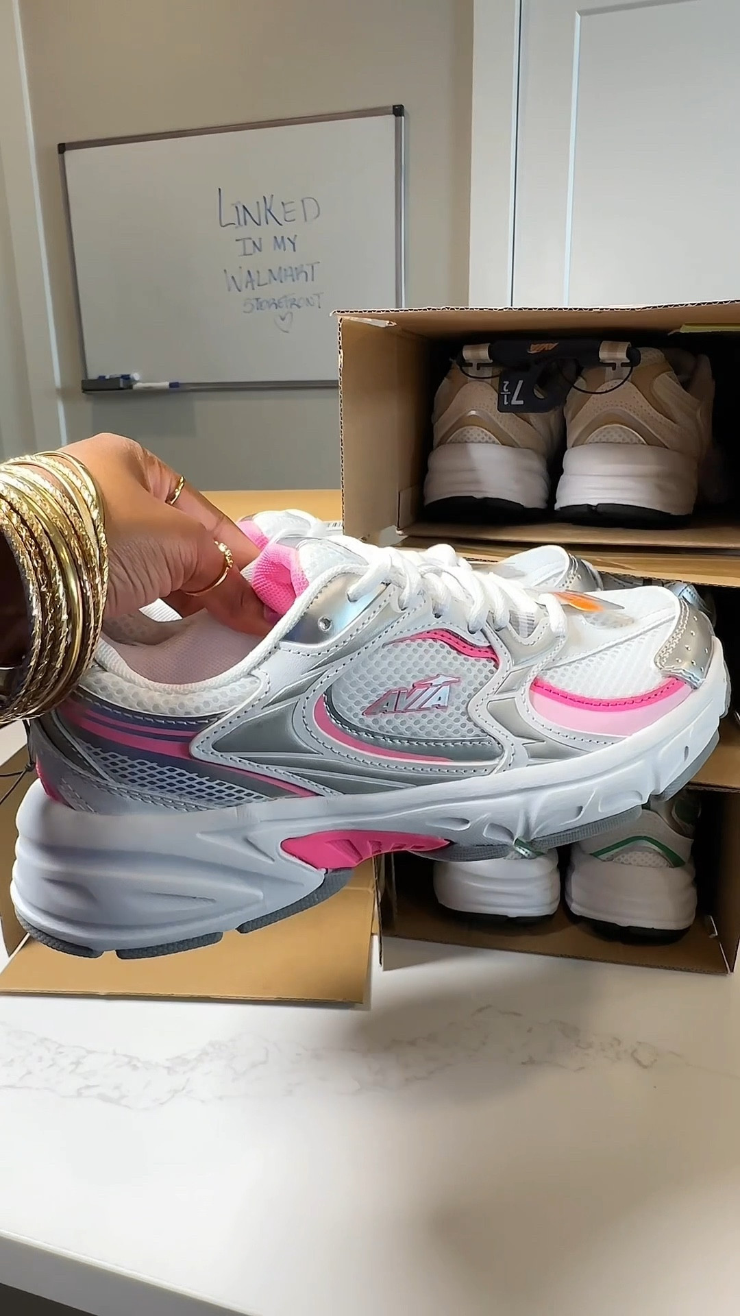 Hey sis 👋🏾✨

Im loving these cute + comfy sneakers from @Walmart

👟 They can be literally worn with any outfit, add some anklets and lets go!!

👟 I ordered my normal size as the site says True to size but other reviews have said to size up half a size for added comfort 😘 

#LTKFindsUnder50 #LTKStyleTip #LTKActive