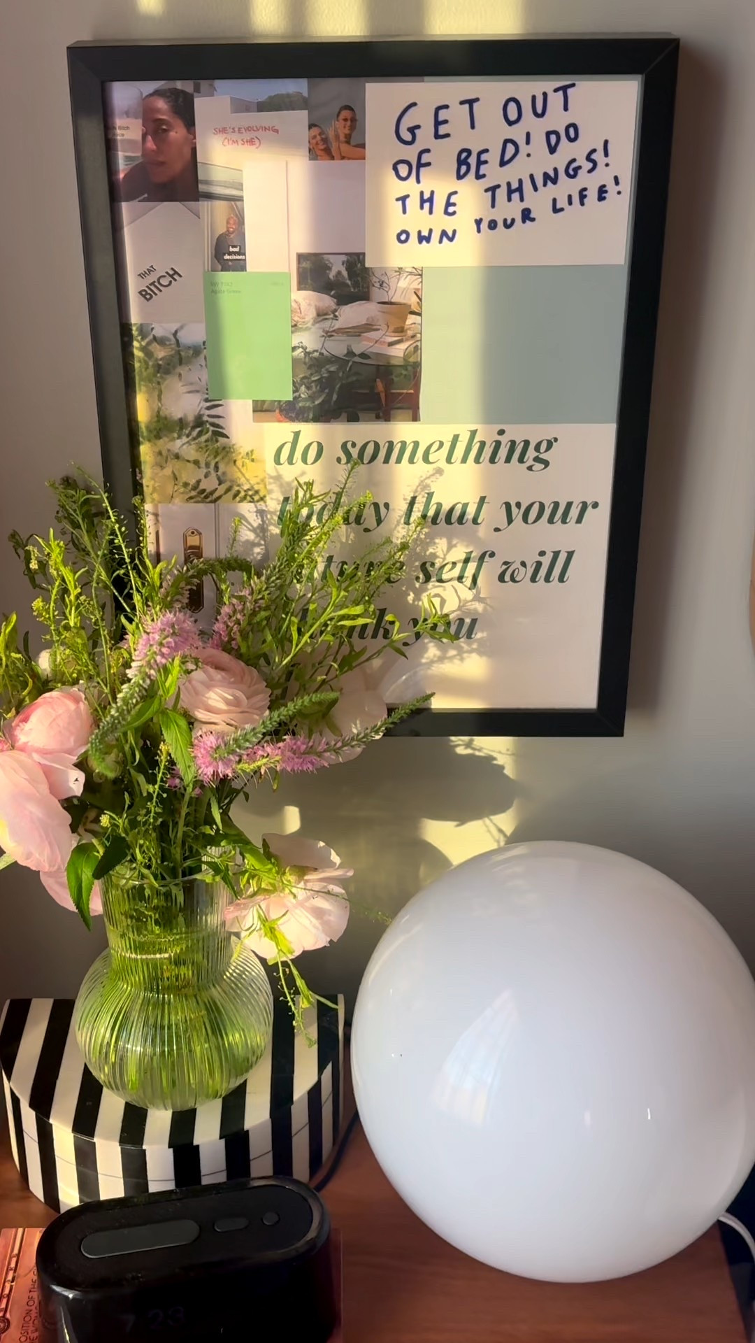 Early morning bedside table setup with my latest flower bouquet ☁️ 

#LTKHome #LTKFindsUnder50 #LTKStyleTip