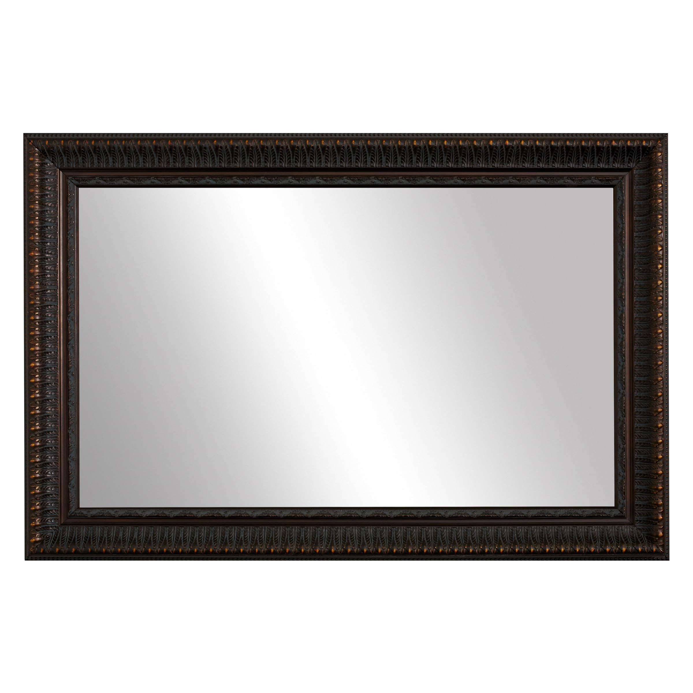 Frame My Mirror Brown Framed Mirror, 30" x 40" Mirror for Bathroom, Wood Frame, True Reflections Glass, Antique Bronze Finish, Monterey Design, Hangs Horizontally or Vertically, Made in USA | Amazon (US)