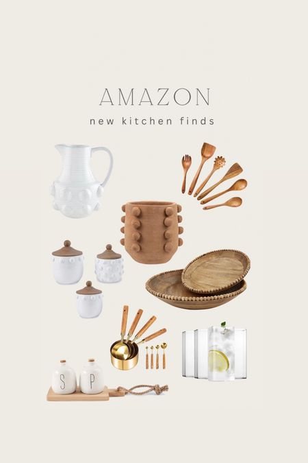 Amazon kitchen // Amazon home // modern home // vases // decor // measuring spoons // bowls // cups // glass // gold // brass 



#LTKunder100 #LTKsalealert #LTKhome