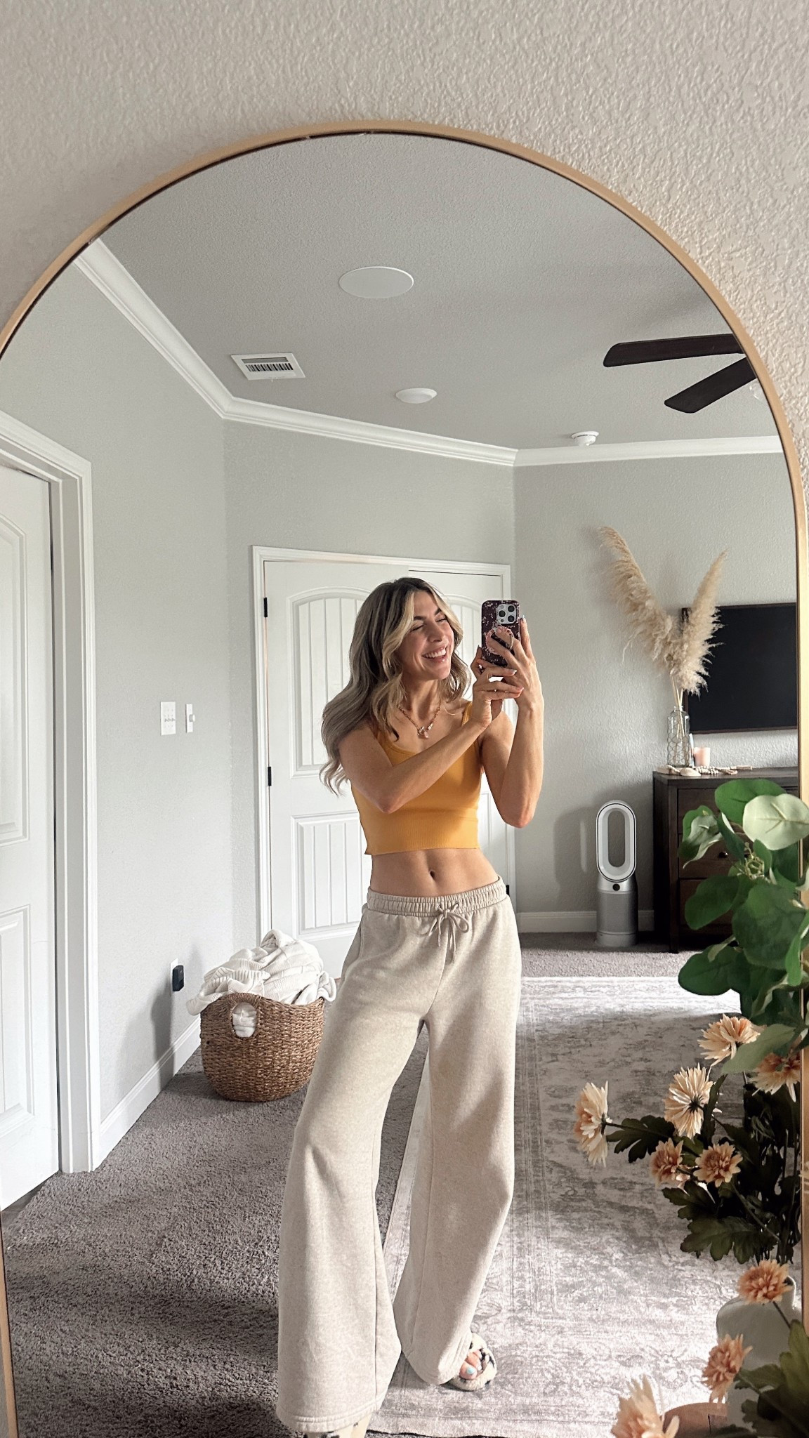 work from home comfies! amazon bra top is padded and supportive - abercrombie sweats are my absolute FAVORITE! wearing a small in both! use code BRIT40 on my earrings!

#LTKFindsUnder50 #LTKSaleAlert #LTKFindsUnder100