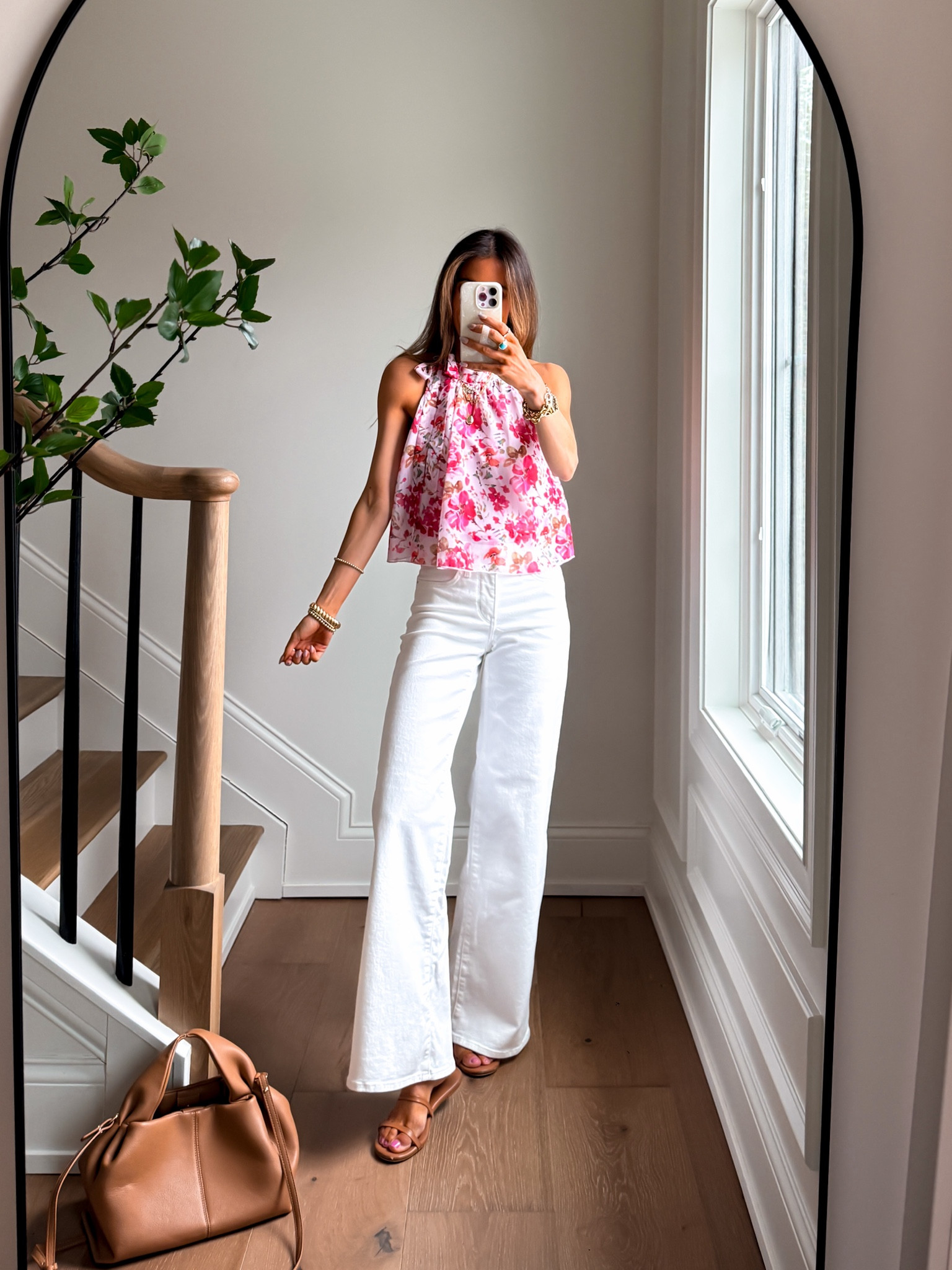 Amazon spring outfit - wearing a small in top and size 25 in white jeans 

Summer outfits | spring outfits | vacation outfits | travel outfits | Mother’s Day outfits | Easter dress 

#LTKmomlife #LTKgrwm #LTKootd