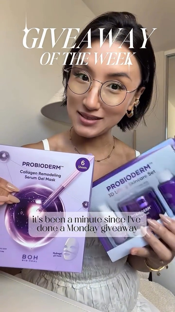 ✨ Weekly Giveaway – K-Beauty Firming Glow Set ✨

This week, I’m so excited to gift one lucky winner the Probioderm 3D Lifting Skincare Set + Collagen Remodeling Serum Gel Masks 💖 A powerhouse duo for firming, hydration, and smoother, youthful-looking skin.

🌸 What’s included:
— 3D Lifting Skincare Set: Night Cream, Ampoule & Facial Serum Spray for deep hydration & anti-aging benefits.
— Collagen Remodeling Hydrogel Masks (6-pack): infused with collagen capsules to refine pores, boost elasticity, and leave skin plump & radiant. Your skin will thank you for this spa-like treatment at home ✨

How to Enter:
1️⃣ Follow me 
2️⃣ Like & repost this post ❤️
3️⃣ Tag 2 friends who love K-beauty (each tag that follows = 1 bonus entry no limit!)
✨ additional Bonus: Share this post to your stories and tag me so I know!

Winner will be announced Friday 9/19 on my Glamaway channel 💌 Good luck! 

#weeklygiveaway #kbeauty #antiagingskincare #skincareover40 #glowingskin #firmingskincare #hydratedskin #beautygiveaway #collagenmask #skincareessentials

#LTKBeauty #LTKStyleTip #LTKOver40