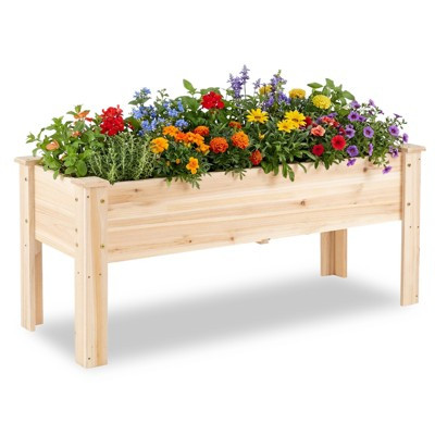 Costway Raised Garden Bed Elevated Planter Box Wood for Vegetable Flower Herb | Target