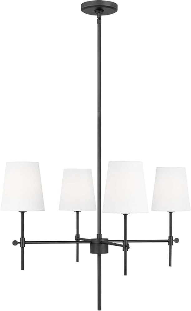 Generation Lighting 4-Light Baker Chandelier Midnight Black 3187204-112 | Modern Ceiling Light Fi... | Amazon (US)