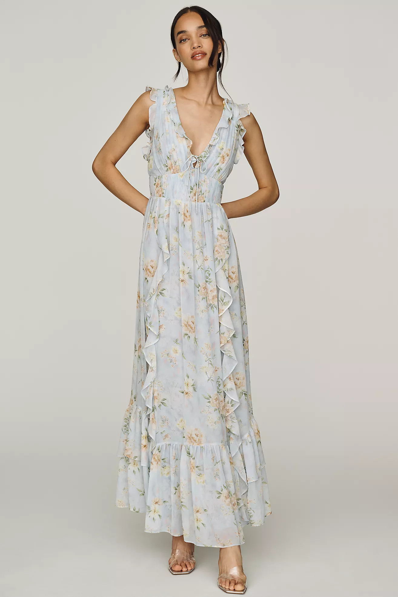 ASTR The Label Kindra Ruffle Maxi Dress | Anthropologie (US)