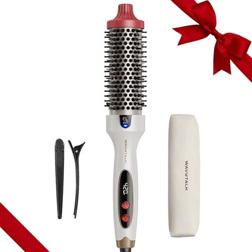 Wavytalk Blowout Boost Thermal Brush, 1.5 inch Heated Round Brush for Blowout Look, Negative Ion Technology, Ceramic Tourmaline, 5 Temperature Settings, Christmas Limited Edition | Amazon (US)