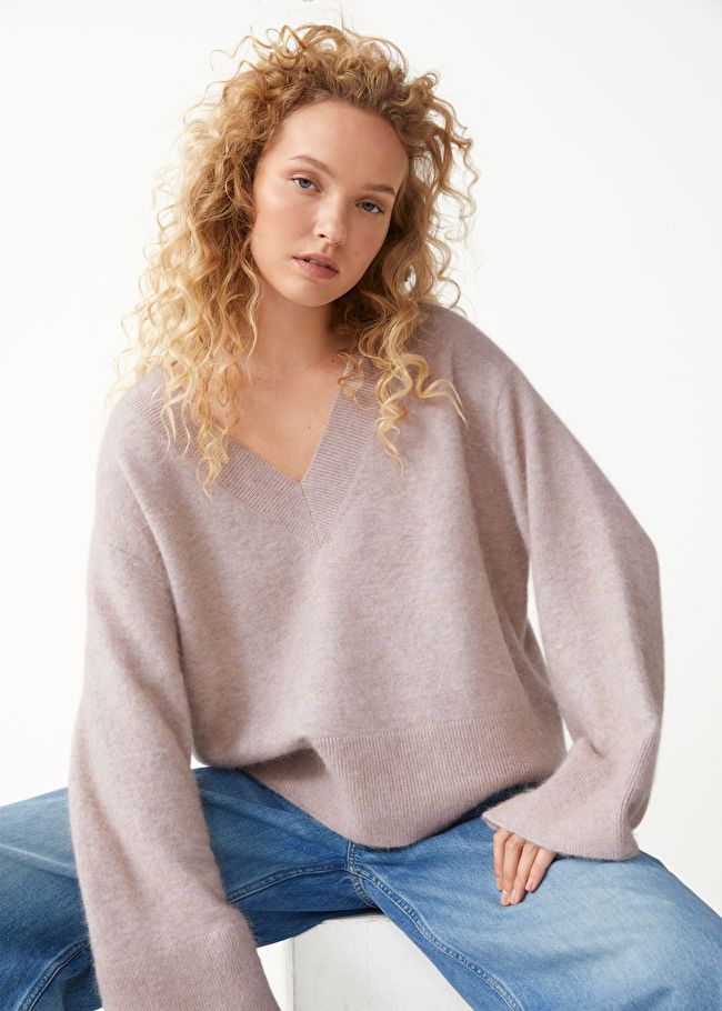Oversized Alpaca Wool Sweater | Pink Sweater Sweaters | Winter Outfit Inspo | & Other Stories US
