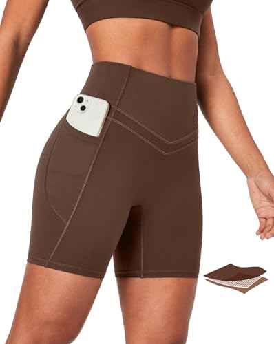 Compression Biker Shorts Women Tummy Control with Pockets Workout Shorts | Amazon (US)