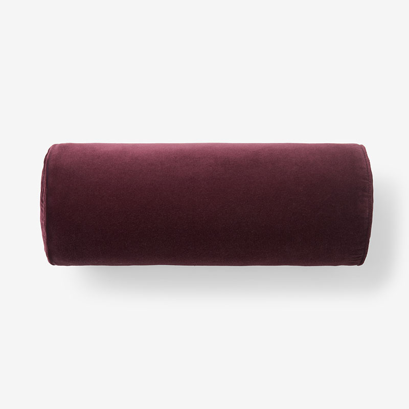 Velvet Decorative Bolster Pillow Cover - Plum, 8 in. x 20 in. | The Company Store