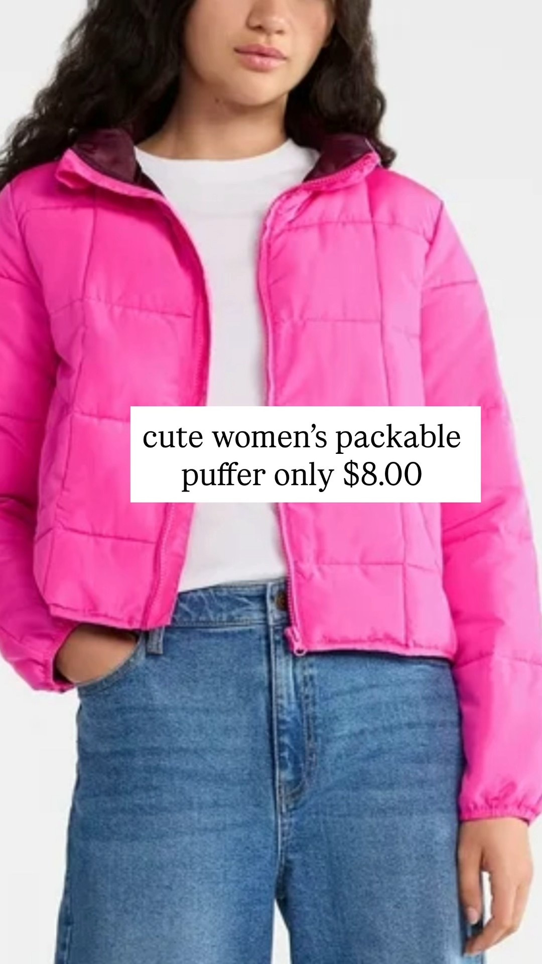 cute women’s packable puffer only $8.00

#LTKSaleAlert #LTKGiftGuide #LTKFindsUnder50